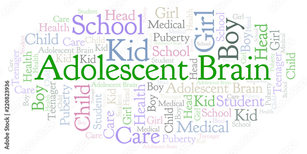 Obraz premium Adolescent Brain word cloud.