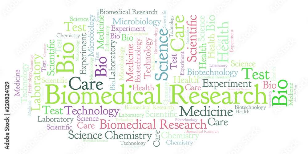 Fototapeta premium Biomedical Research word cloud.