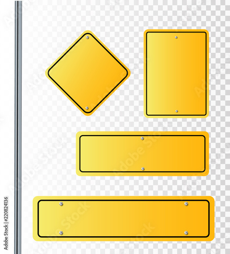 Vector Street Signs. Vector illustration of 3 way Street Signs pointing in opposite directions