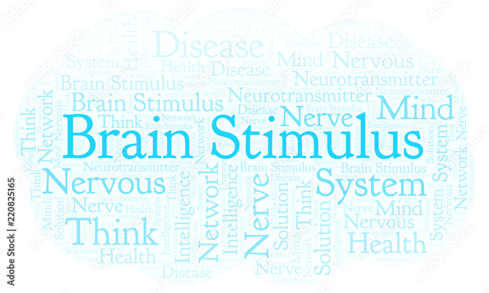 Obraz premium Brain Stimulus word cloud.