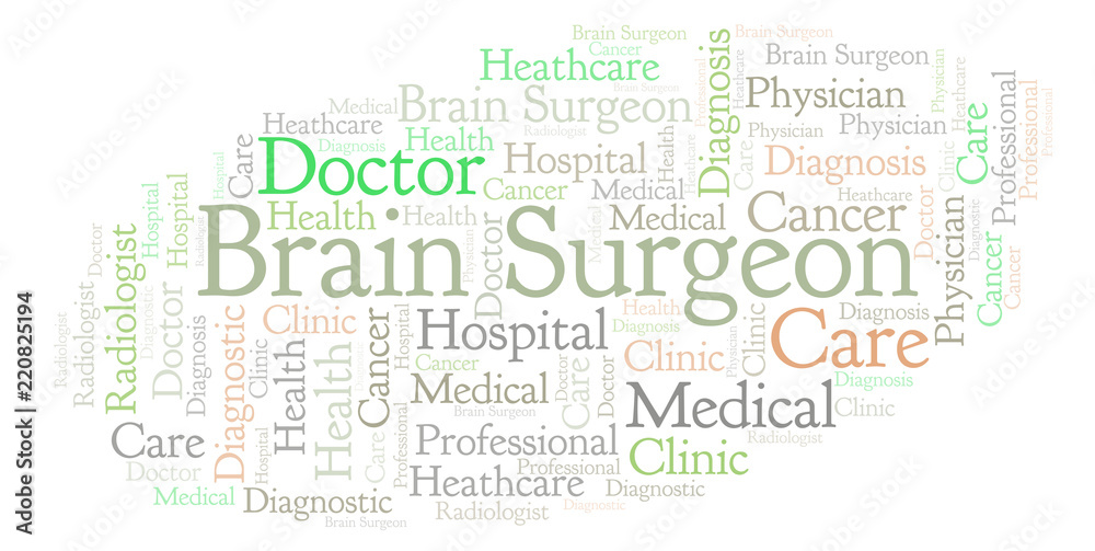 Obraz premium Brain Surgeon word cloud.