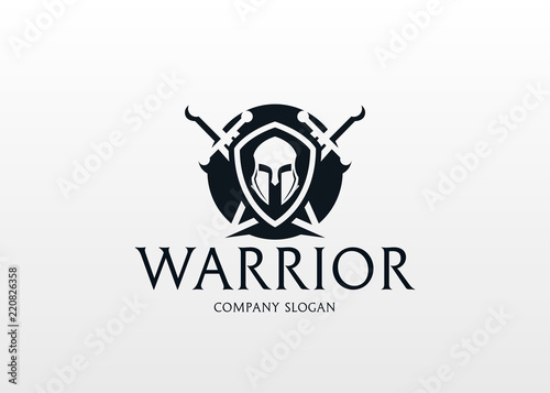 Warrior Logo. Modern warrior logo design template for a sport team