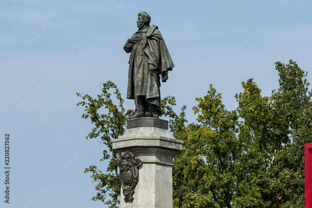 Adam Mickiewicz Monument in Warsaw by sculptor Cyprian Godebski unveiled on 24 December 1898 on the 100th anniversary of poet's birth.