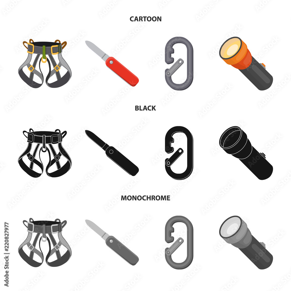 Isolated object of alpinism and peak sign. Set of alpinism and camp vector icon for stock. Isolated object of alpinism and peak sign. Set of alpinism and camp vector icon for stock.