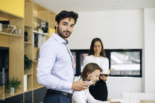 Young busimesspeople working in modern office