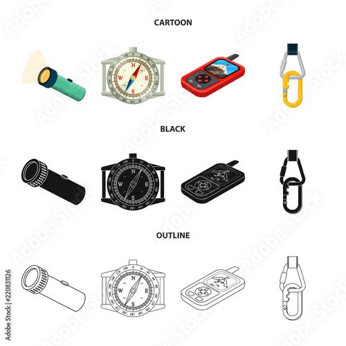Vector design of alpinism and peak icon. Set of alpinism and camp vector icon for stock.