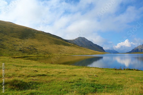Black Rock Lake in Lagodekhi national park located in Caucasus mountains, Northern Georgia