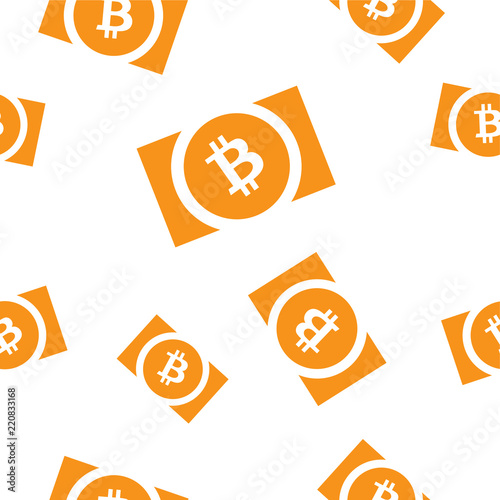 Bitcoin Cash Cryptocurrency Coin Sign Seamless Pattern