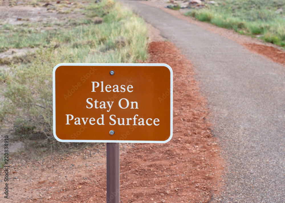 Stay on Paved Surface