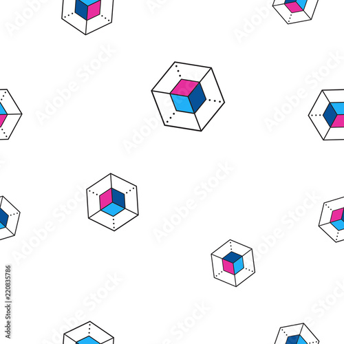 Enigma Cryptocurrency Coin Sign Seamless Pattern