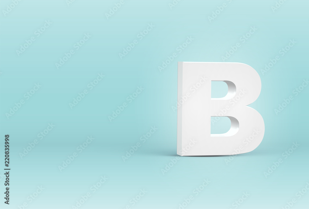 High detailed 3D font letter, vector illustration High detailed 3D font letter, vector illustration