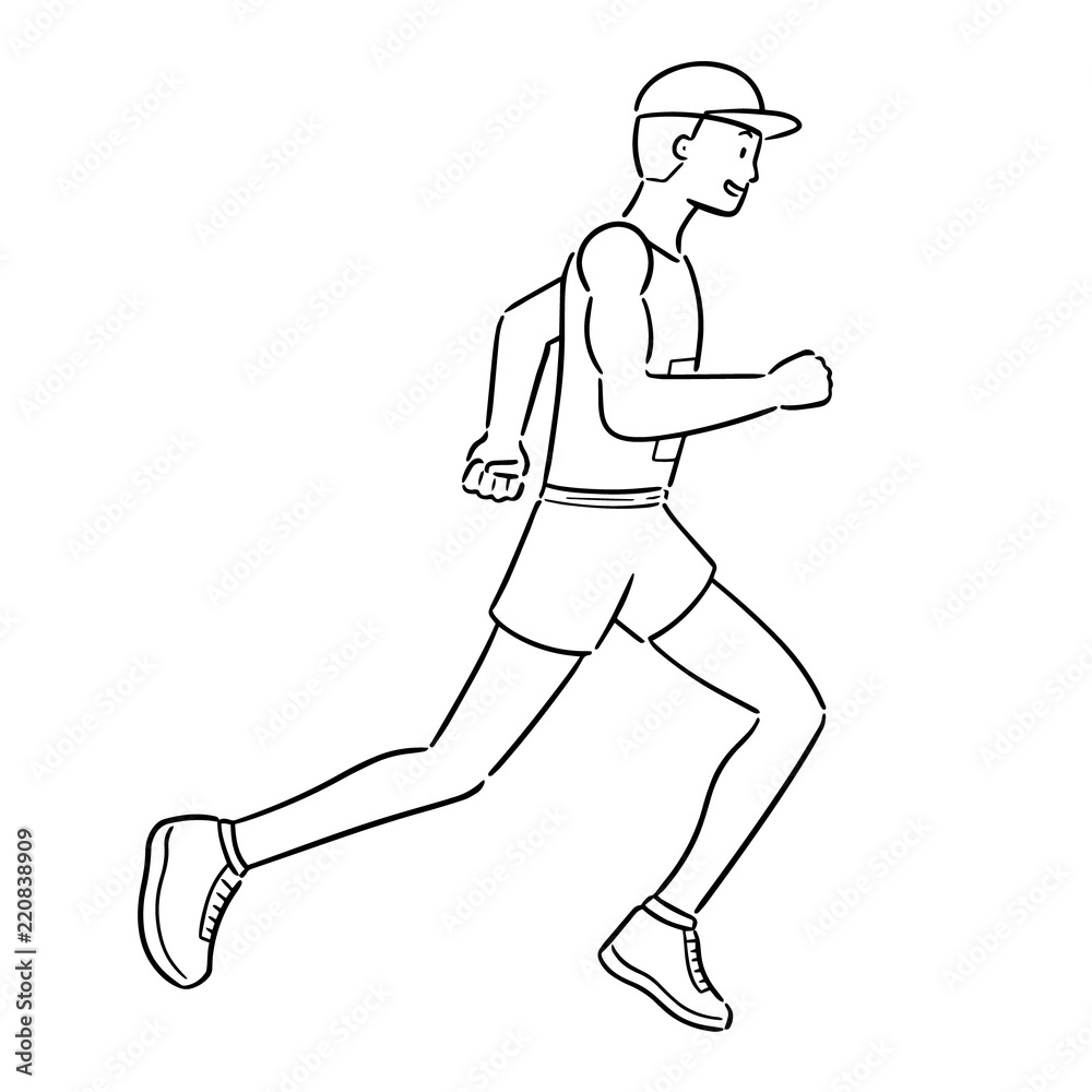vector of man running