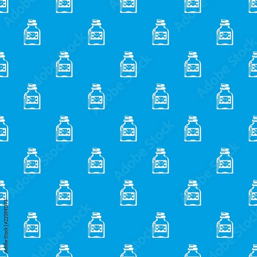Toxin bottle pattern vector seamless blue repeat for any use