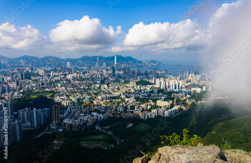 Hong Kong cityscape landmark view from the Lion rock