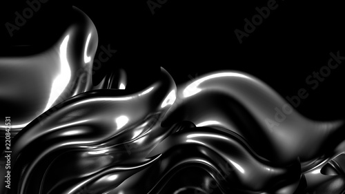 Stylish black background. 3d illustration  3d rendering.