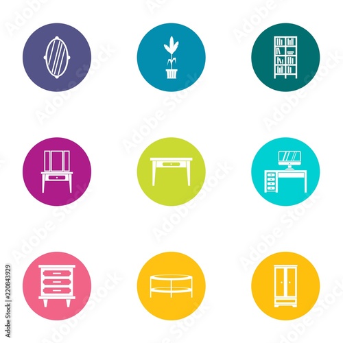 Women corner icons set. Flat set of 9 women corner vector icons for web isolated on white background