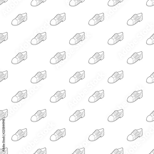 Running shoe icon in outline style isolated on white background