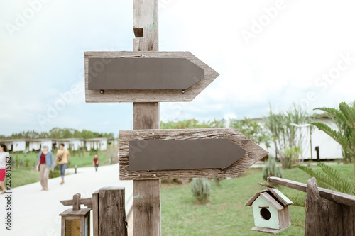 Guide post in Attractions, Wooden guide post.