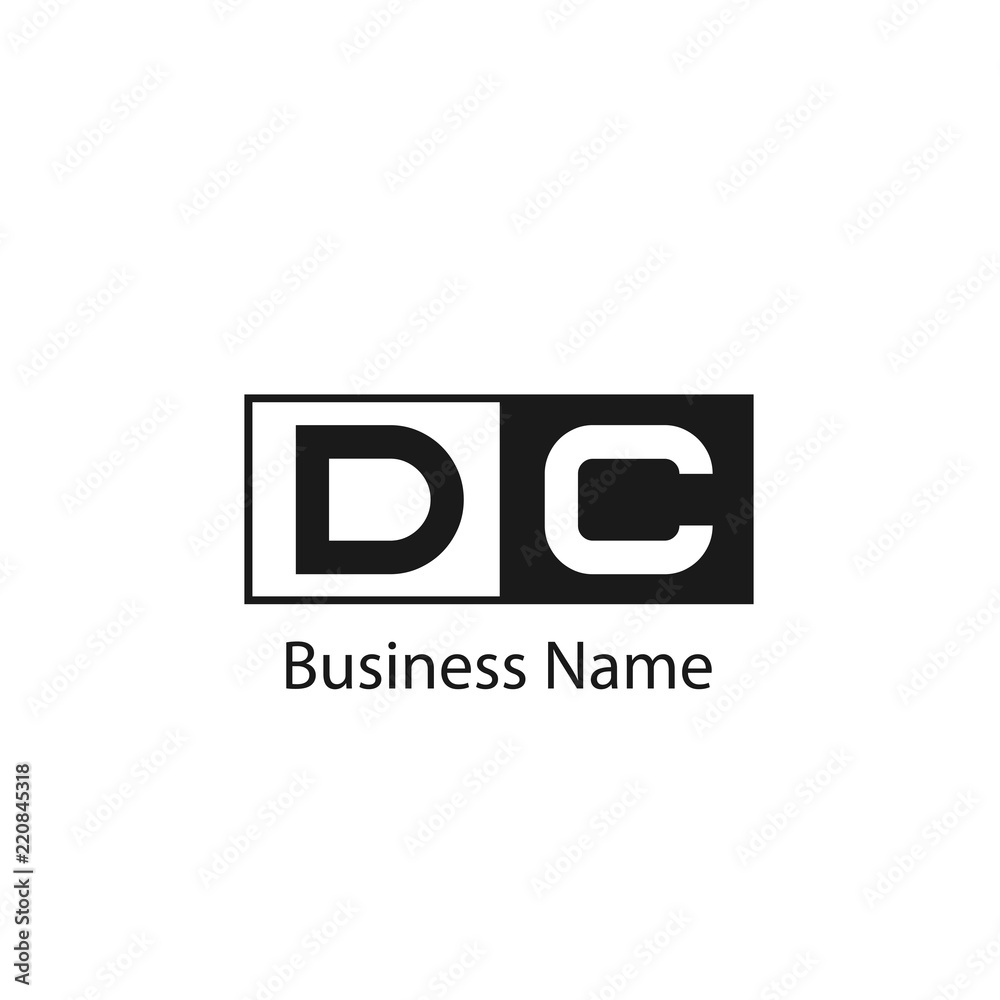 Initial Letter DC Logo Template Design
