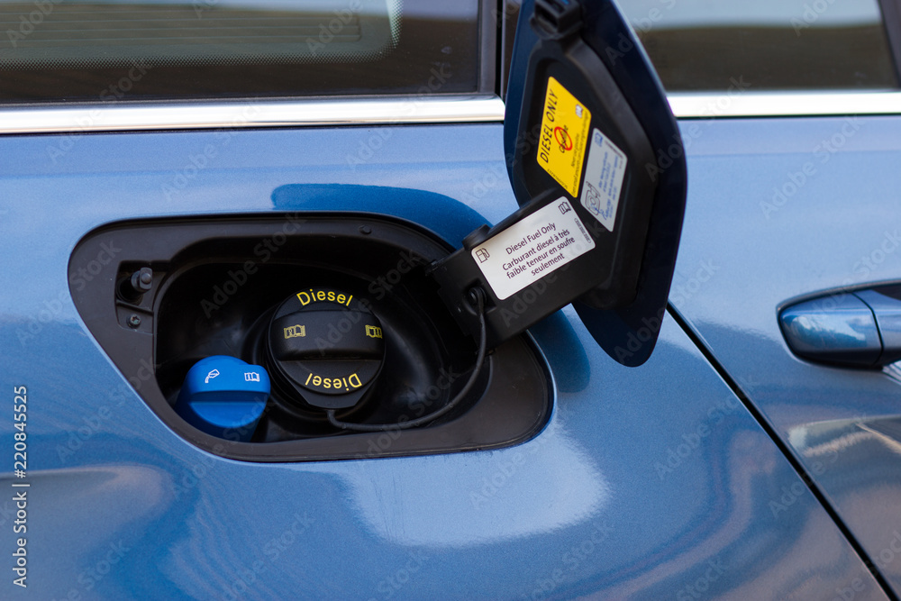 Petrol tank blue car with only diesel cap Petrol tank blue car with only diesel cap