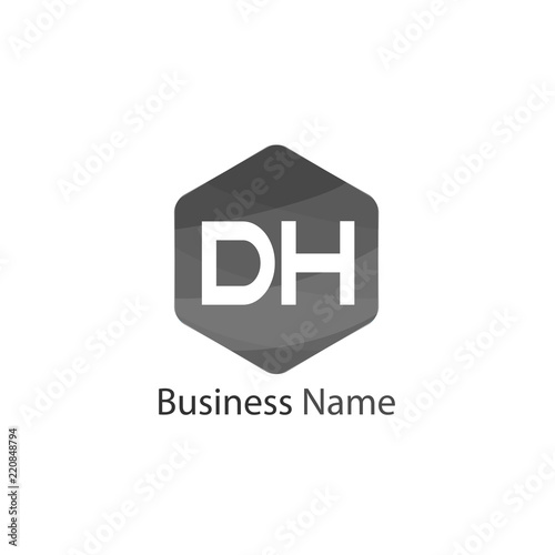 Initial Letter DH Logo Template Design