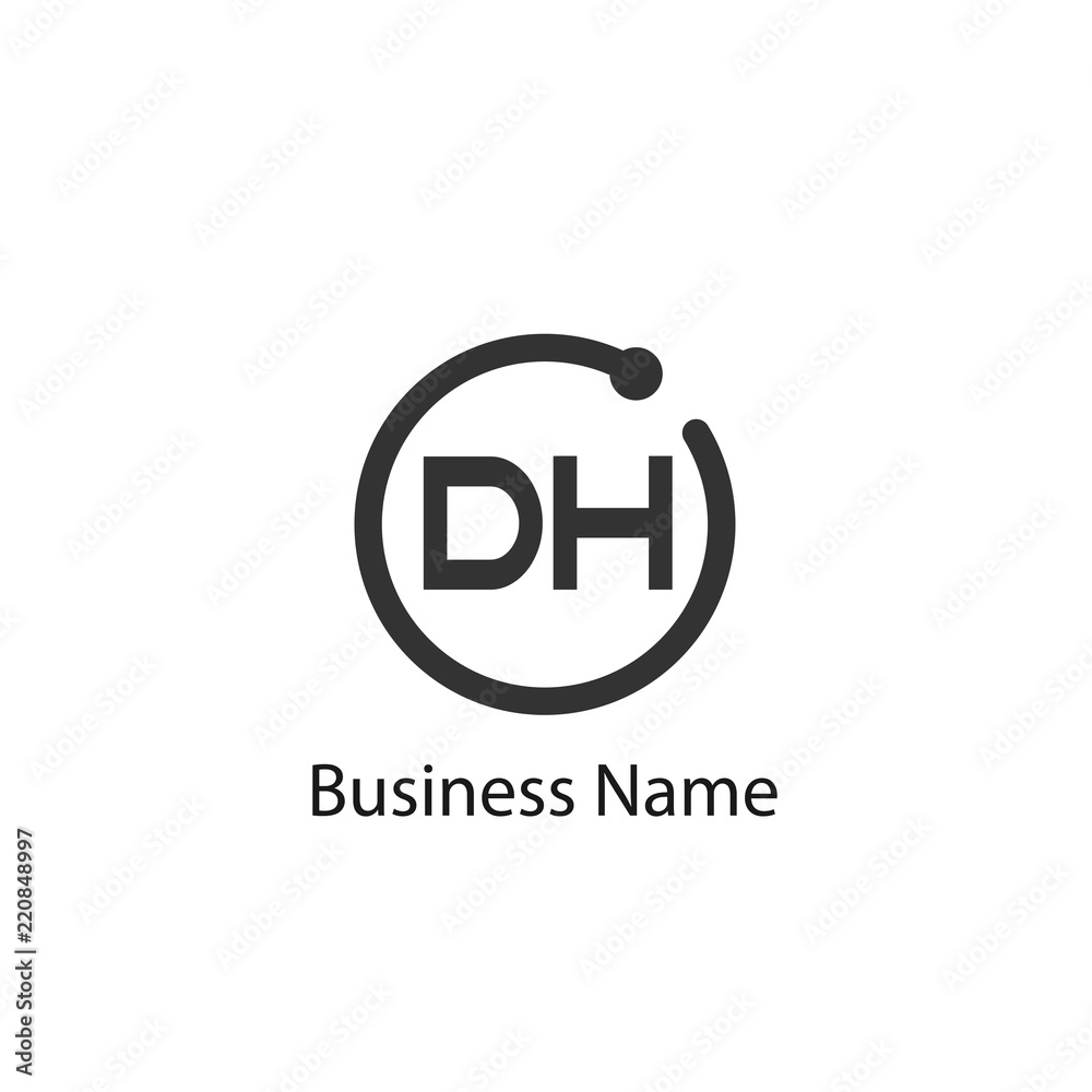 Initial Letter DH Logo Template Design Initial Letter DH Logo Template Design