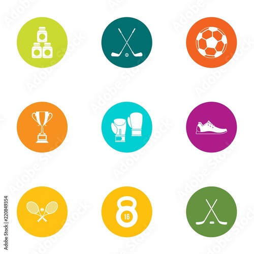 Calisthenics icons set. Flat set of 9 calisthenics vector icons for web isolated on white background