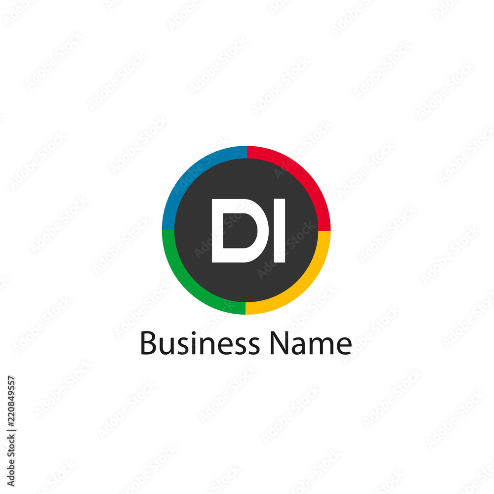 Initial Letter DI Logo Template Design