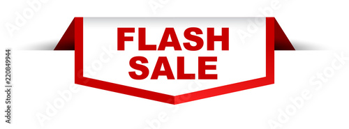 red and white banner flash sale