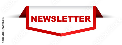 red and white banner newsletter