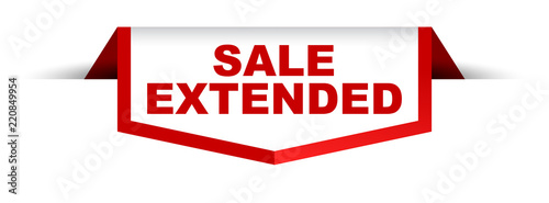 red and white banner sale extended