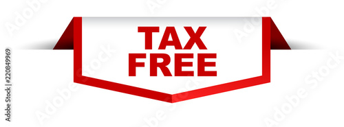 red and white banner tax free