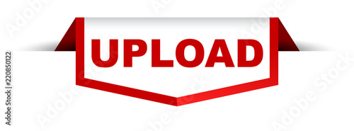 red and white banner upload