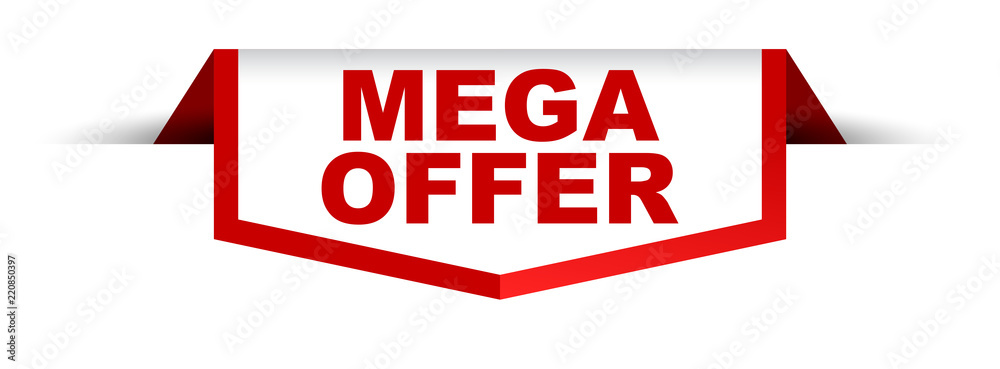red and white banner mega offer red and white banner mega offer
