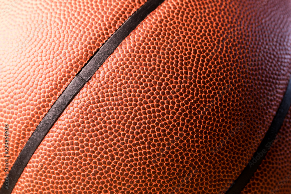Fototapeta premium Basketball texture close up