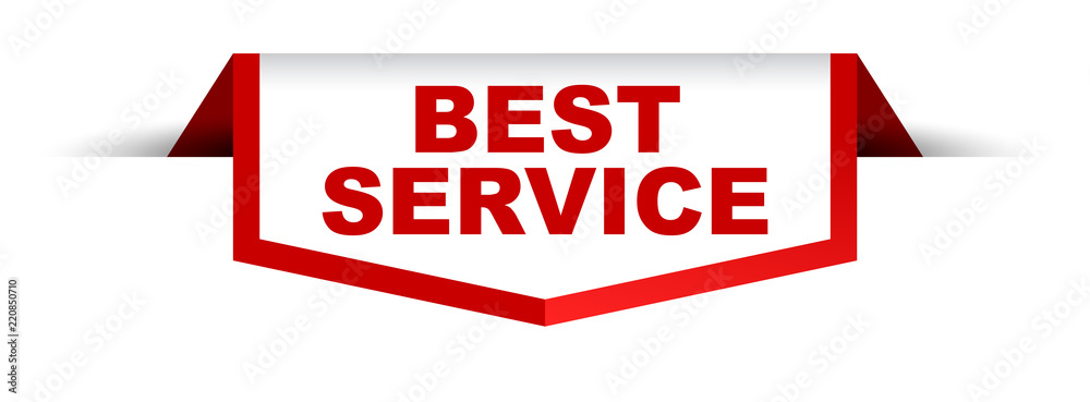 red and white banner best service red and white banner best service