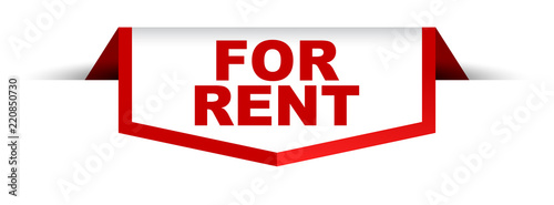 red and white banner for rent