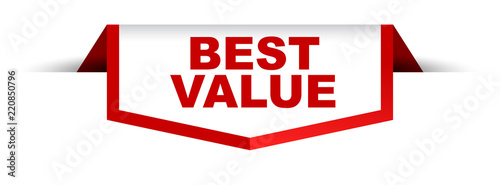 red and white banner best value