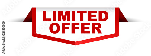 red and white banner limited offer