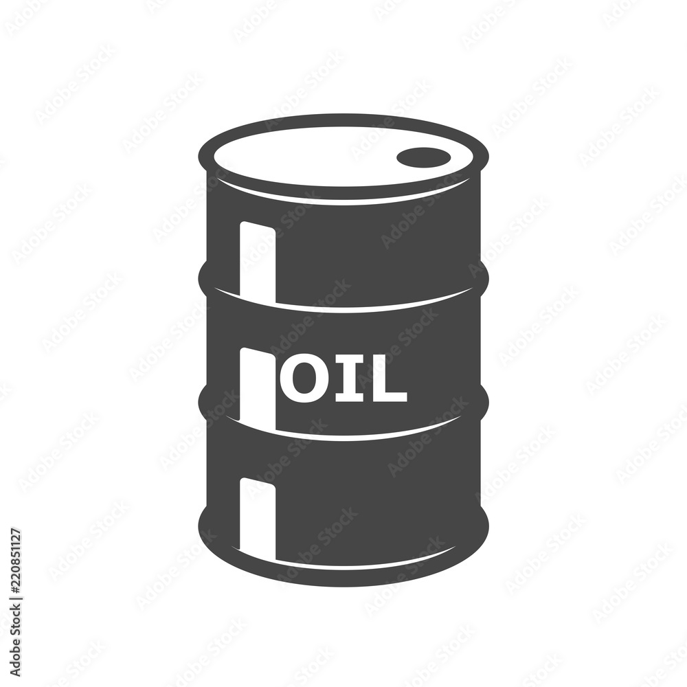Oil drum container, barrel flat icon Oil drum container, barrel flat icon