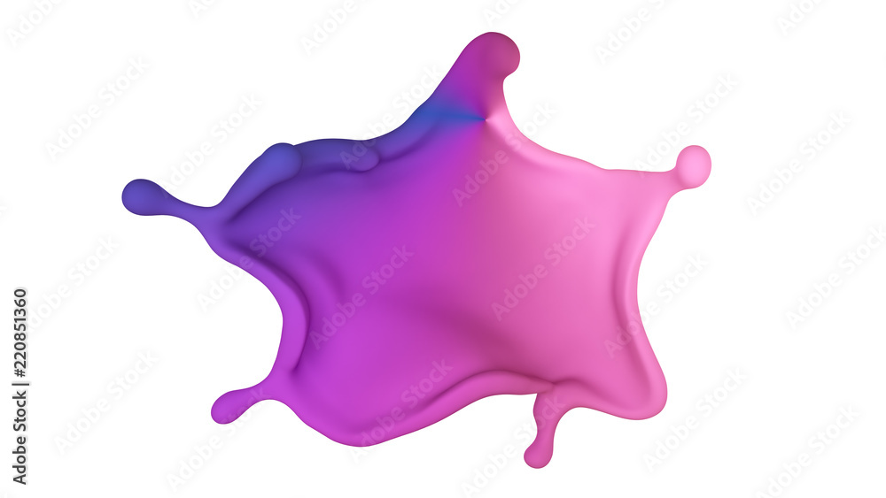A beautiful multicolor splash of liquid. 3d illustration, 3d rendering. A beautiful multicolor splash of liquid. 3d illustration, 3d rendering.