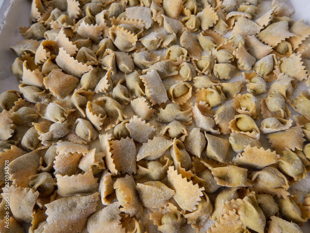 Typical pasta of the Langhe: agnolotti Typical pasta of the Langhe: agnolotti