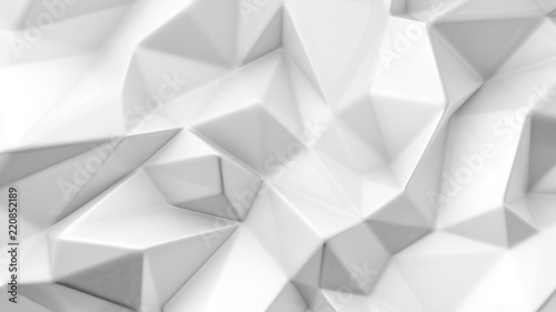 Stylish white crystal background..3d illustration, 3d rendering.