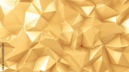 Luxury gold crystal background..3d illustration, 3d rendering.