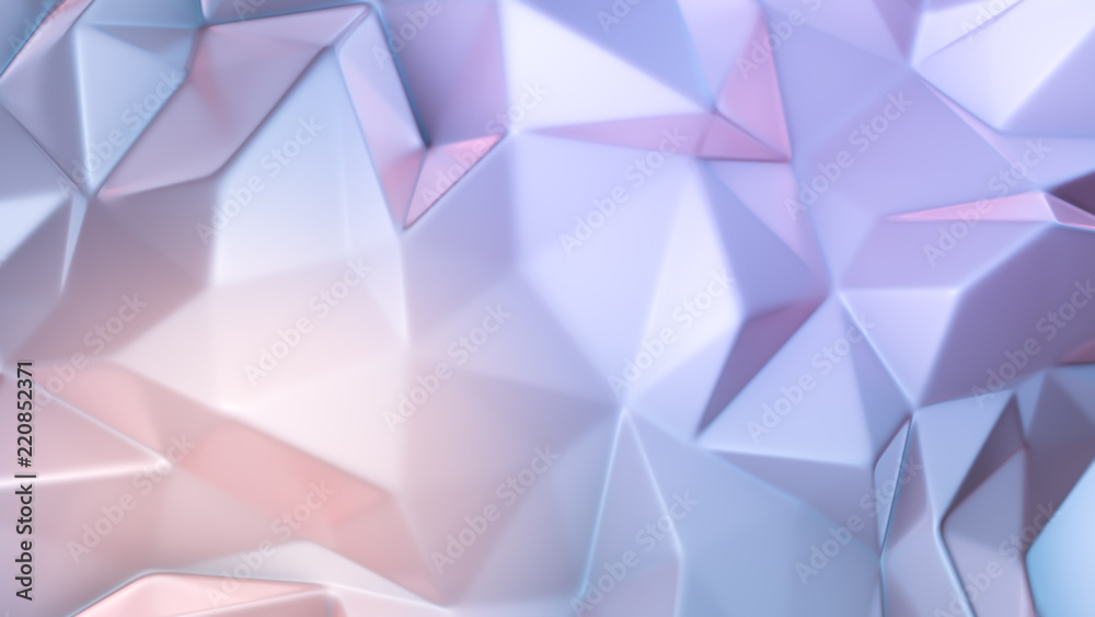Fototapeta premium Purple crystal background. 3d illustration, 3d rendering.