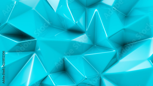 Beautiful azure crystal background. 3d illustration, 3d rendering.