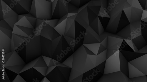 Stylish black crystal background..3d illustration, 3d rendering. photo