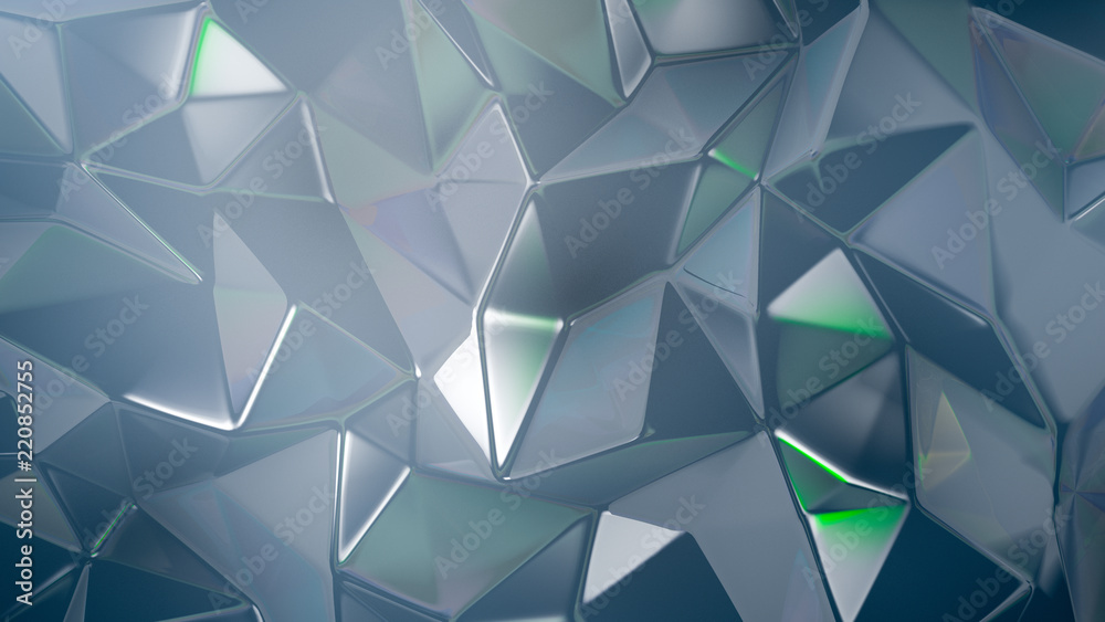 Naklejka Stylish gray crystal background..3d illustration, 3d rendering.