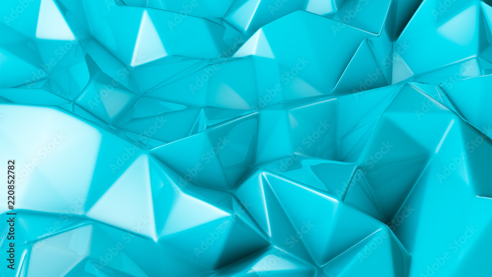 Beautiful azure crystal background. 3d illustration, 3d rendering.