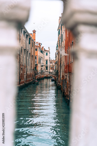 Colourful and relaxing canal in Venice photo